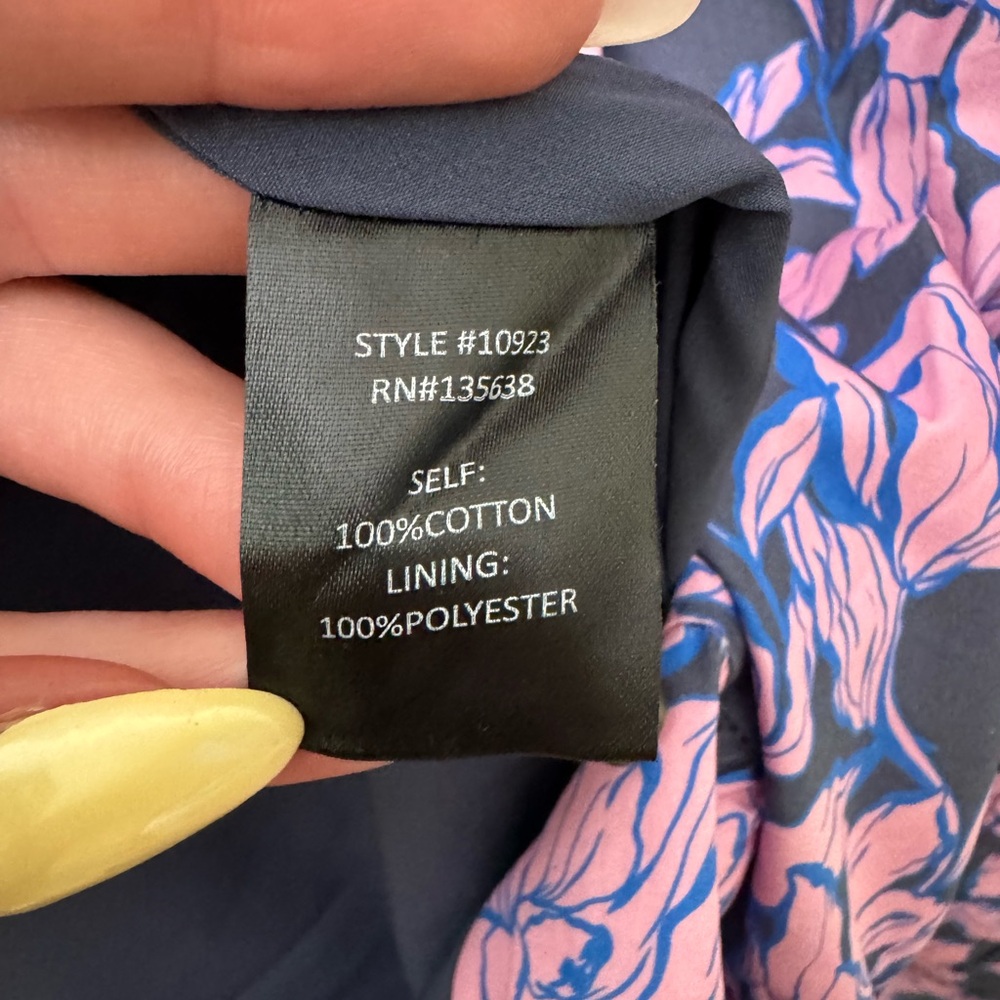 Hutch XL Peach mini dress navy purple in floral print - Picture 16 of 16